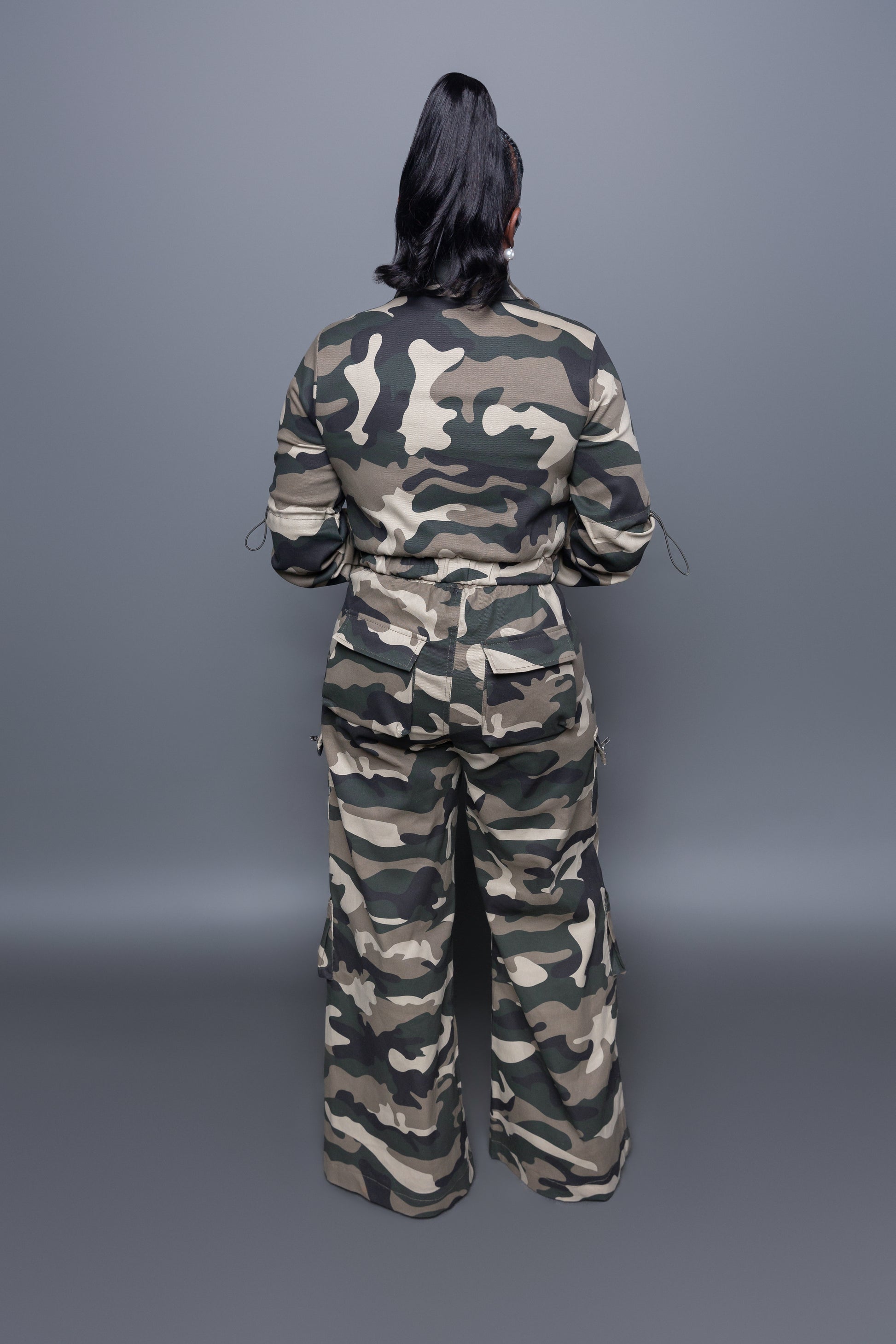 camo jumpsuit